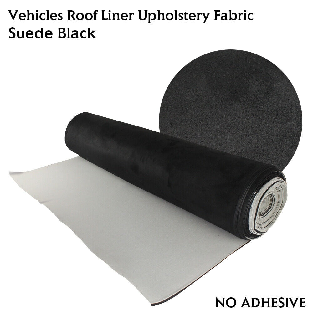 Unique Bargains Suede Headliner Fabric 87x60 Foam Backed for Car Interior  Roof Repair Gray