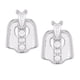 thumbnail image 1 of Rhinestone Bar Teeth Fang Grills Teeth Caps Hippy Jewelry - Plata 4 Cristal Zulema Boca boca tapa de tomas, 1 of 7