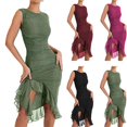 thumbnail image 1 of CHOK Robe d'Été Aguichant Sans Manches pour Femmes Robe Élégante Slim-Noir s, 1 of 9
