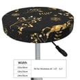 thumbnail image 4 of Naloa Christmas Gold Deers1 Round Bar Stool Cushion Cover 12-14 inch, Fits Kitchen, Office, Restaurant Chairs - 13 inch, 4 of 7