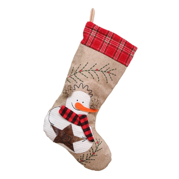 Medias de Navidad Titulares Precioso Muñeco de nieve Campana Impreso Regalos Bolsa Festival Suministros Bolsa de dulces Sala de estar Viaje Kits de decoración para fiestas Muñeco de nieve Bearachild HA069196-01