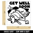 thumbnail image 2 of Sick Dog Get Well Soon Self-Inking Rubber Stamp Ink Stamper - Pink Ink - Small 1 Inch, 2 of 7