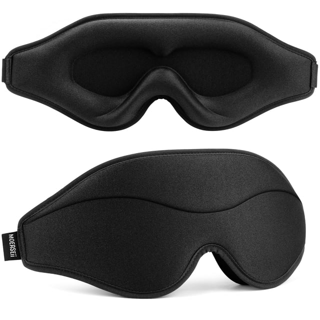 Antifaz para dormir – Total Blackout 3D, antifaz para dormir súper ligero y suave y sedoso, ajuste totalmente ajustable para el hogar