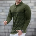 thumbnail image 5 of Mens Long Sleeved Button Striped Printed Lapel Top, 5 of 5