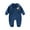 Blue, variant on LOVZFMLL Newborn & Toddler Boys Girls Pajamas Onesie Jumpsuit Snap-up Cotton Romper Sleepwear Loungewear Sweatshirt 0-18 Months