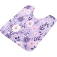 thumbnail image 5 of Dreamtimes Bathroom Rug Set 2 Pieces Purple Flowers Soft and Absorbent Bathroom Floor Mat Non Slip Commode Contour Rug Plush Bath Mat Set, Machine Washable and Easier to Dry, 5 of 7