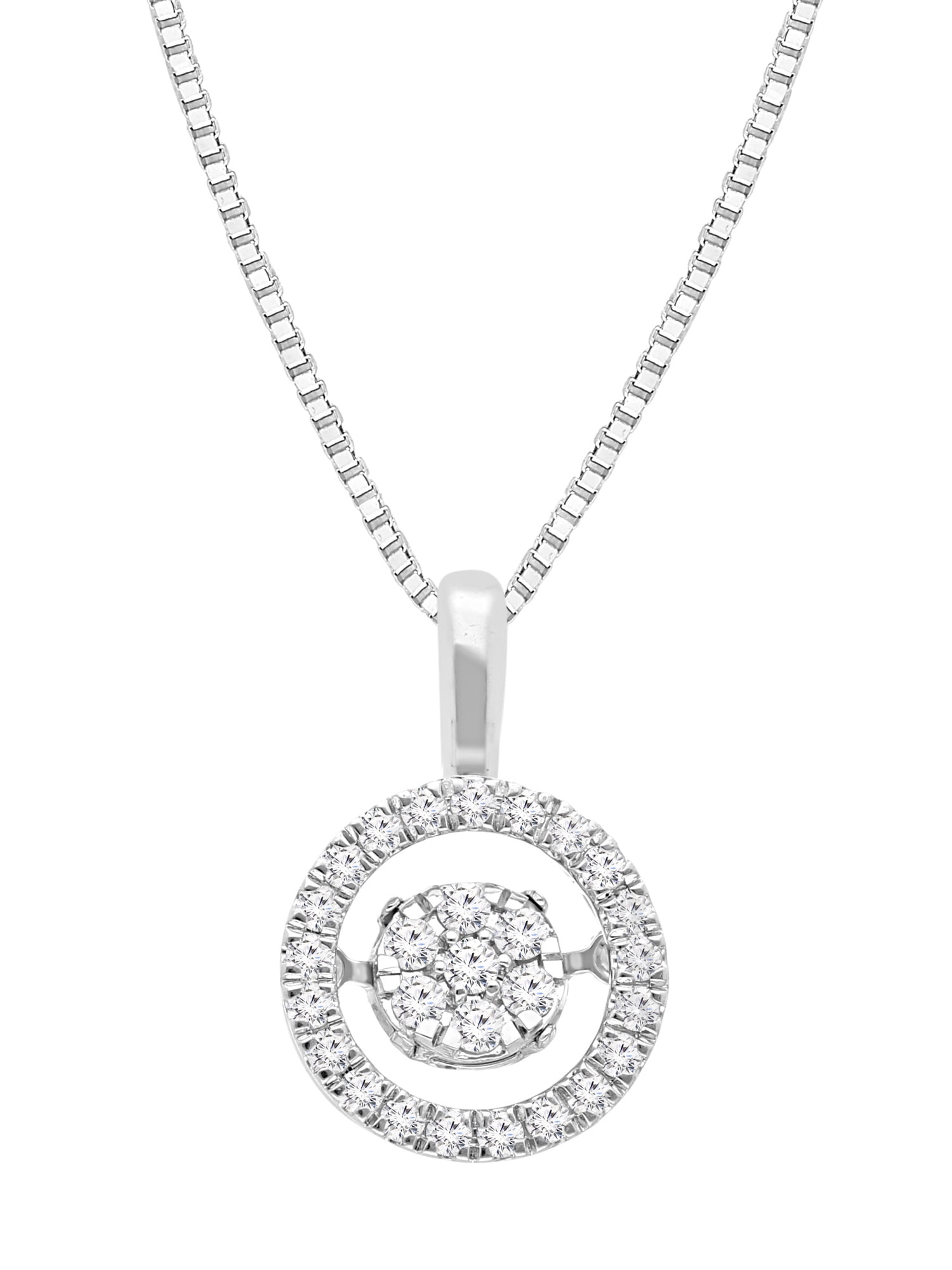 Brilliance Fine Jewelry Key Pendant Necklace 1/10 ct in 10K