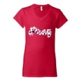 thumbnail image 2 of Wild Bobby Pray Bubble Letters Inspirational/Christian Women Standard V-Neck Tee, Red, XX-Large, 2 of 6