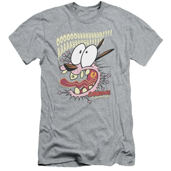 Courage The Cowardly Dog - Scaredy Dog - Slim Fit Short Sleeve Shirt - XX-Large