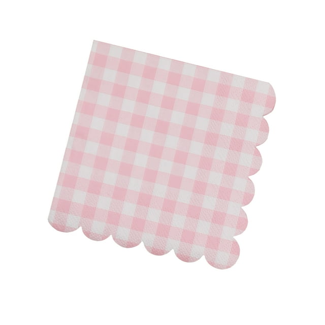 KAKOWELY 40 servilletas de cuadros para invitados: servilletas desechables festoneadas para baby shower, cócteles, bodas, picnics, baby showers, fiestas de despedida de soltera.