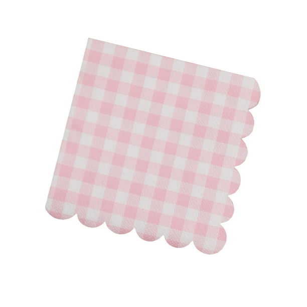KAKOWELY 40 servilletas de cuadros para invitados: servilletas desechables festoneadas para baby shower, cócteles, bodas, picnics, baby showers, fiestas de despedida de soltera.