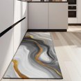 thumbnail image 4 of Gray White Gold Marble Pattern Kitchen Rug Mat,Kitchen Runner Rugs Non Skid Washable,Decorative Kitchen Floor Mats for Kitchen,Sink,Laundry,17"X47", 4 of 5