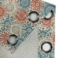 thumbnail image 4 of Ambesonne Botanic Grommet Curtain, Hippie Floral Prehistoric, 50" x 72", Vermilion Beige Teal, 4 of 6