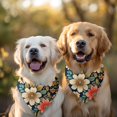 thumbnail image 2 of Dog Bandana 2 Pack,Pioneer Flower Floral Print Pattern Bandanas for Dogs,Cat Bandana,Small/ Large Dog Bandana 2 Size,Dog Bandanas, 2 of 6