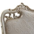 thumbnail image 4 of Benjara Textured Fabric Upholstered Chair with Left Facing Leaf, White and Beige, 4 of 5