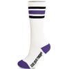 Knee High Striped Sock Purple Adult