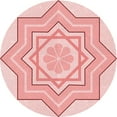 thumbnail image 1 of Ahgly Company Machine Washable Indoor Round Transitional Light Red Pink Area Rugs, 5' Round, 1 of 7