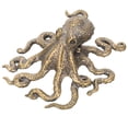 thumbnail image 2 of Small Copper Octopus Figurine Decorative Tabletop Sculpture for Office Desk, Home Decor, Nautical Craft, 2 of 5