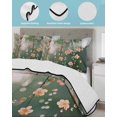 thumbnail image 4 of Quilts Full Size, Pink Spring Flowers Soft Comforter Bedding Set for Bed, Botanical Summer Floral Farmhouse Lightweight Quilted Bedspread with Pillow Cover(2 Pieces) for All Season, 78x90 Inch, 4 of 6