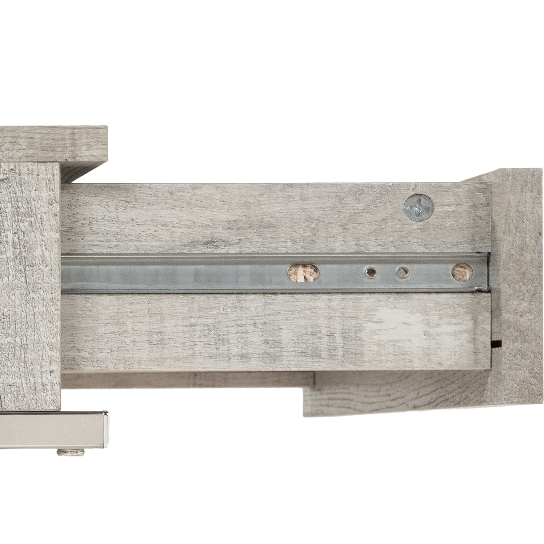 Furniture of America Fonda End Table with USB, Light Gray
