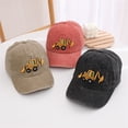 thumbnail image 6 of Cute Excavator Embroidery Kids Baseball Cap Adjustable Cotton Washed Vintage Baseball Hat for Boys Girls Age 2-8, 6 of 7