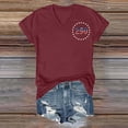 thumbnail image 5 of MEICHEN 250th Anniversary USA Shirt for Women 1776 Patriotic American Flag V Neck T Shirt July 4th Graphic Tee Features:, 5 of 8