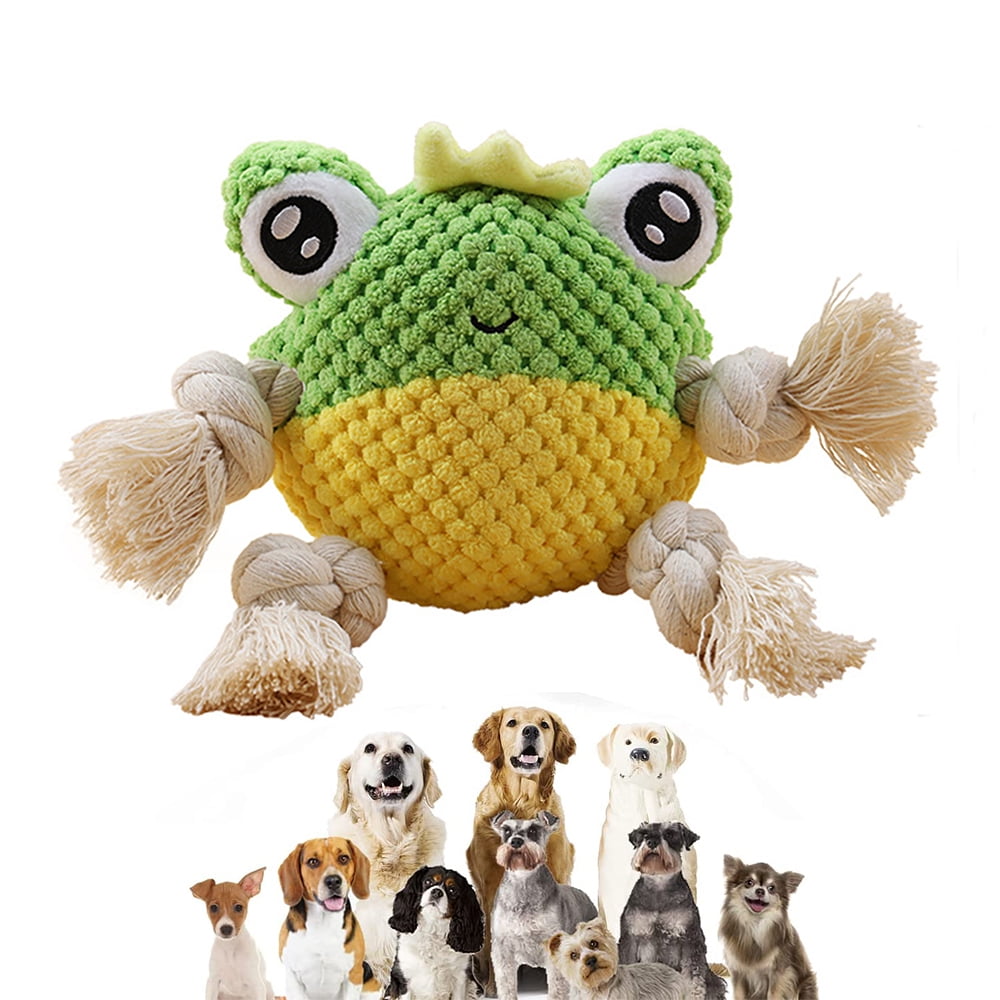 Dog Toys Dog Plush Toys Dog with Crinkle Paper Partial Stuffed Chew