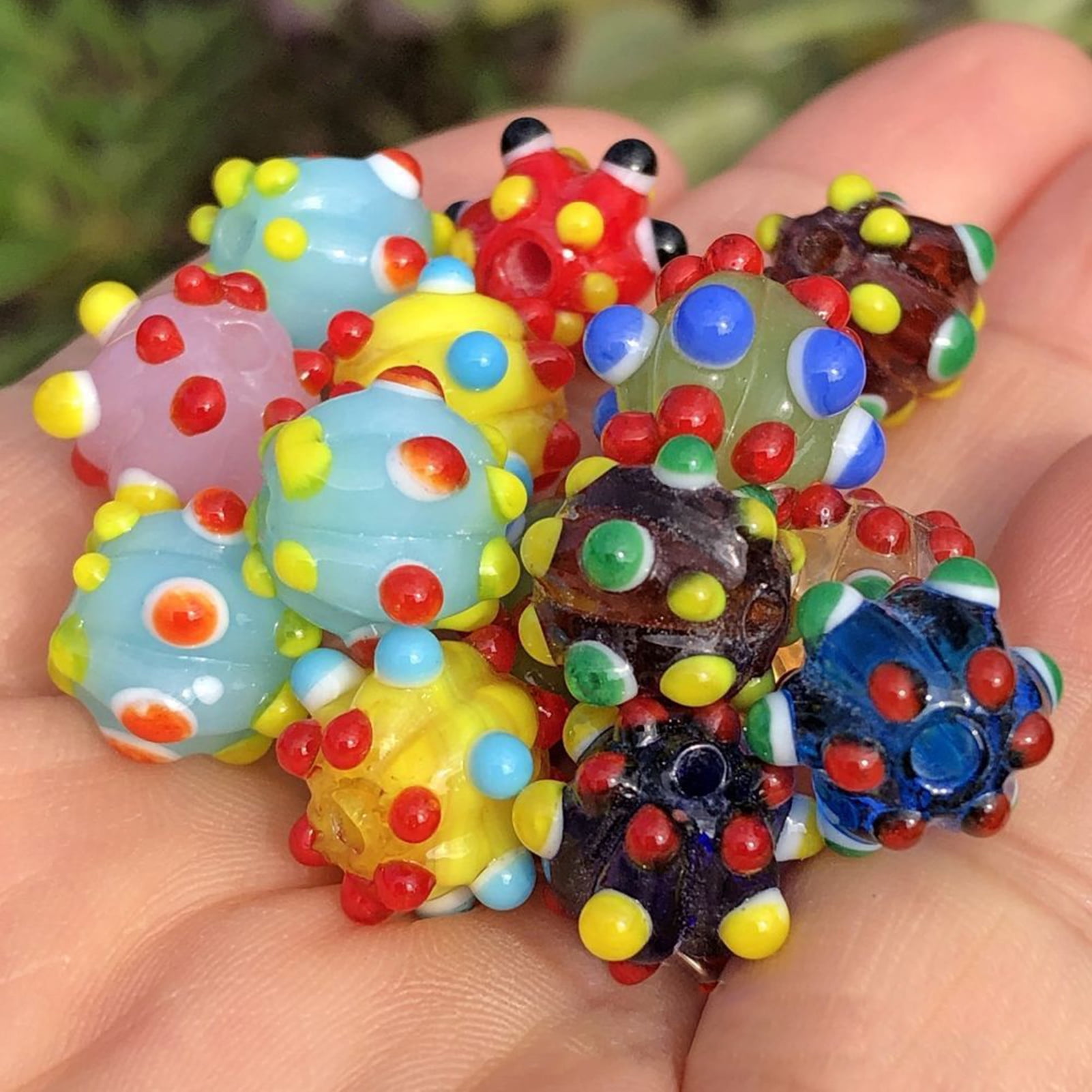 KABOER Stained Glass Mini Beads Loose Beads DIY Cross Stitch Bead Ornament  Beaded 2mm Rice Beads Combination 