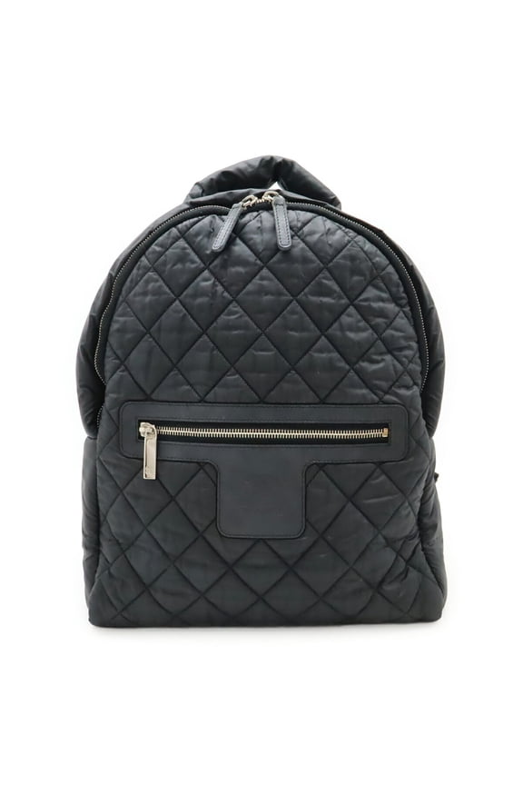 Pre-Owned CHANEL Coco Cocoon Backpack/Daypack in Quilted Nylon and Leather, Black... (Good)