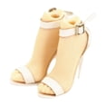 thumbnail image 1 of Sandalias de con Correa de Tobillo a La Moda de 1/6 para Mujer, blanco Sunnimix tacones altos femeninos, 1 of 7