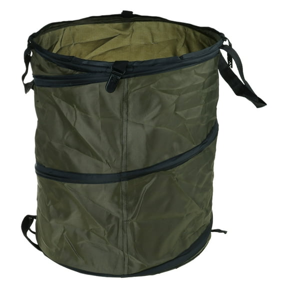 BIBABLYKE Outdoor Foldable Trash Can Portable Camping Garbage Bin Wastebasket Can Container Yard Garden Garbage Bag Round Bucket