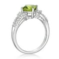 thumbnail image 2 of Jay Heart Designs 925 Sterling Silver Peridot and Created White Sapphire Ring, 2 of 2