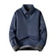 thumbnail image 2 of pstuiky camisas de hombre de manga larga, Suéter informal de manga larga con botones LED y dos camisas falsas para hombre Tops de hombre m, 2 of 7