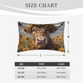 thumbnail image 3 of Fotbe Cute Cow Sunflower Crown A Pillow Cases - Envelope Closure - Luxury, Extra Soft, Cooling Pillow Covers - Wrinkle, Fade, Stain Resistant-16"x24", 3 of 8