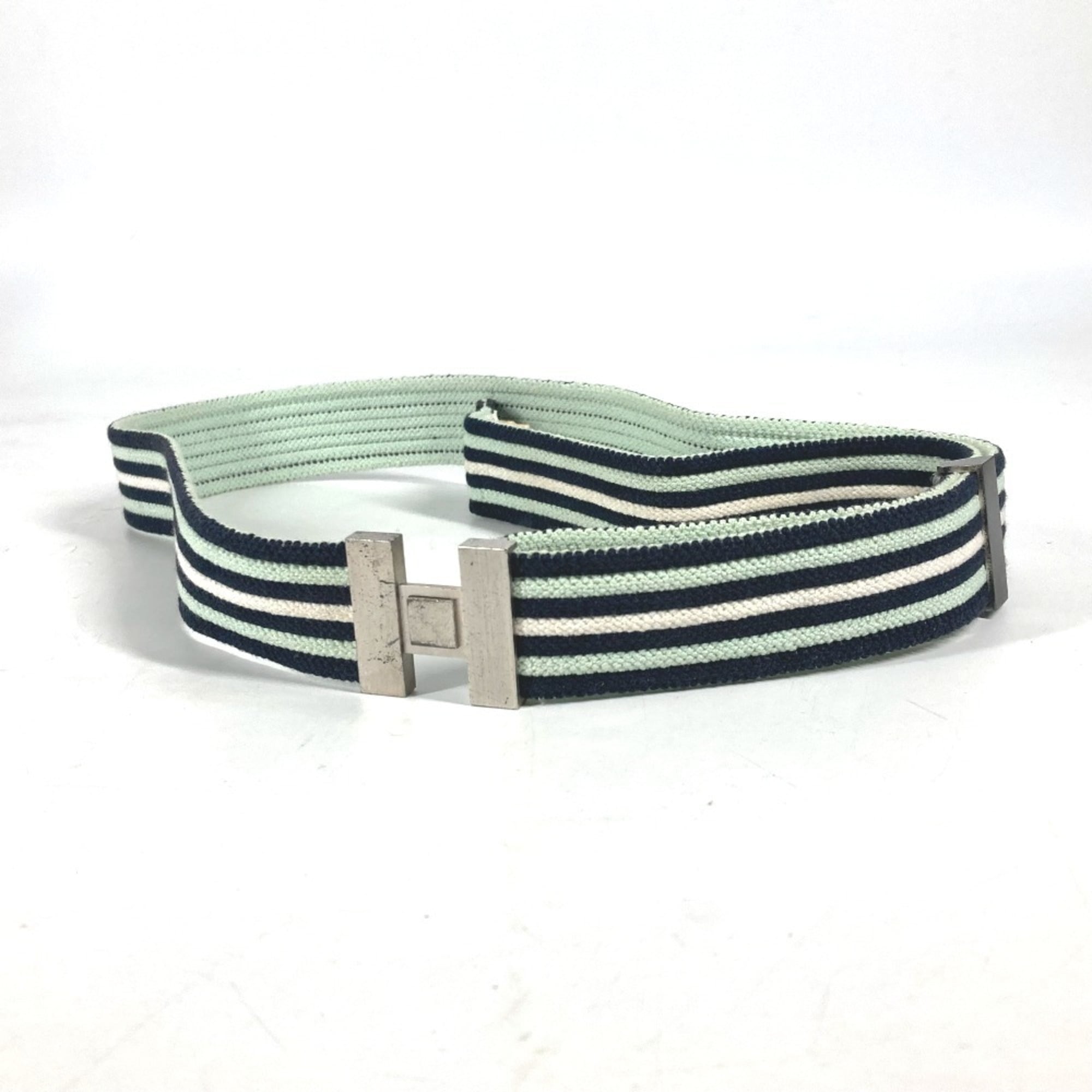 Pre-Owned HERMES Hermes H Border Belt Elastic Men display picture 2
