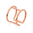 thumbnail image 4 of ELYA Jewelry Women's Polished Geometric Rose Gold Open Cuff Ring, 4 of 4