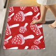 thumbnail image 2 of Dreamtimes Bath Mats Toiletry Mat Set, Bath Rug+U-Shaped Toilet Mat, Non-Slip Bath Carpet Bath Mats for Bathroom 17.3"x13.4"+23.6"x15.7"-Red Mushrooms, 2 of 5