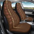 thumbnail image 3 of POLERO Brown Geometric Pattern, Stretchy Easy to Install Car Seat Cover Set Stretchable Car Seat Covers for Automotive, 3 of 12