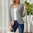 thumbnail image 7 of TRUBKH Cardigan Sweaters for Women Cropped Cardigan Sweaters Plus Size Sweater Cardigan Early Fall Fashion Business Casual Outfits for Women Fashion Clothing Gray XL, 7 of 7