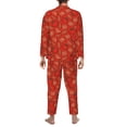 thumbnail image 7 of Salouo Tomatoes Print Button-Front Long Sleeve Pajama Set for Men, Soft 2Pjs Men's Long Sleeve Sleepwear -Medium, 7 of 7