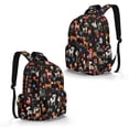 thumbnail image 2 of Xixirimido Cartoon Dogs & Floral Print 17" Large Capacity Backpack for Kids Elementary Bookbag Middle High School Bag for Boys & Girls Multi Pockets Rucksack, 2 of 8