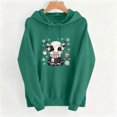 thumbnail image 3 of Aimik Women's Cute Cow Graphic Hoodies Sweatshirts Long Sleeve Pullover Tops with Drawstring Pockets Fall Loose Comfy Hoodied Tops, 3 of 6