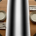 thumbnail image 5 of White Black 36 Inch Table Runner, Modern Gradient Vertical Stripes Geometric Farmhouse Dresser Scarf Cotton & Linen Tablerunner for Dining/Kitchen Island/Holiday Party Décor Small 13" x 36", 5 of 9