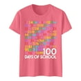 thumbnail image 5 of 100 Days of School Shirt Girls Boys Short Sleeve Shirts Fashion Graphic Tees Casual Round Neck Soft and Comfortable T-Shirts Pullover Summer Clothes Pink 10-11 Years, 5 of 5