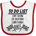 thumbnail image 3 of Inktastic To Do List Funny Racing for Baby Boys or Girls Baby Bib, 3 of 4