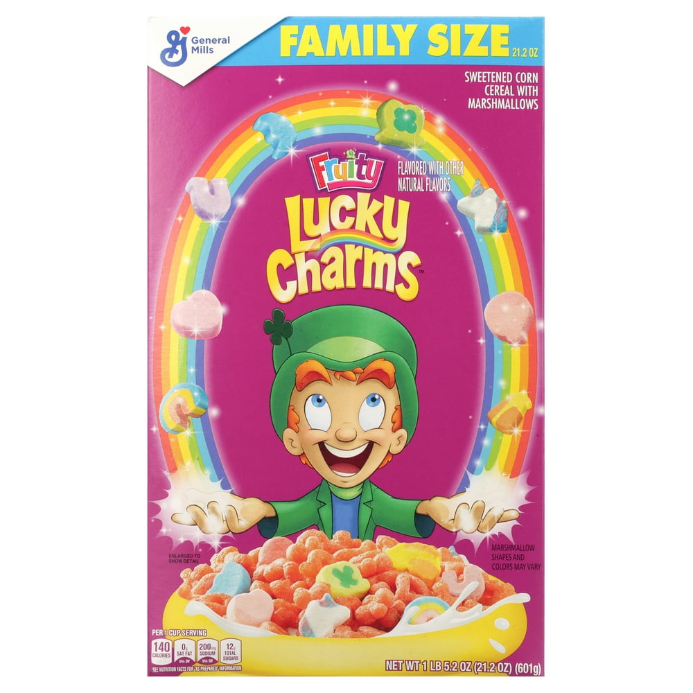 Fruity Lucky Charms, Whole Grain Marshmallow Breakfast Cereal, 21.2 oz