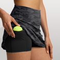thumbnail image 2 of HZLPFO Women's Mini Skirt Tennis Skirt High Waisted Golf Skort with Pockets Stretchy Athletic Skirts for Workout Pickleball Running Grey,L, 2 of 7