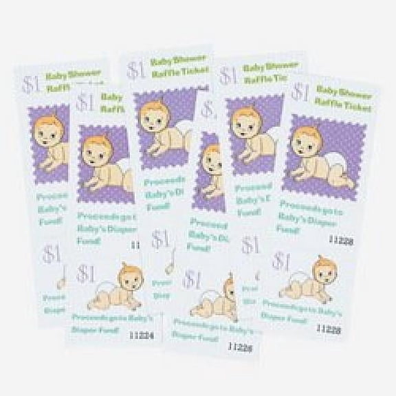 Baby Shower Raffle Tickets - Party Supplies - 24 Pieces