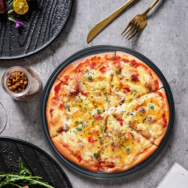 2Pcs 12 Inch Pizza Baking Pans With Holes Round Crispy Crust Pizza Baking Tray Non Stick Bakeware Set With Pizza Cutter 61a1cd458e1b40e6f6d2eff9