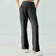 thumbnail image 3 of Pantalones casuales de pierna recta para mujer: holgados con bolsillos, poliéster de color liso, para uso diario, para estar por casa y para actividades al aire libre, 3 of 7